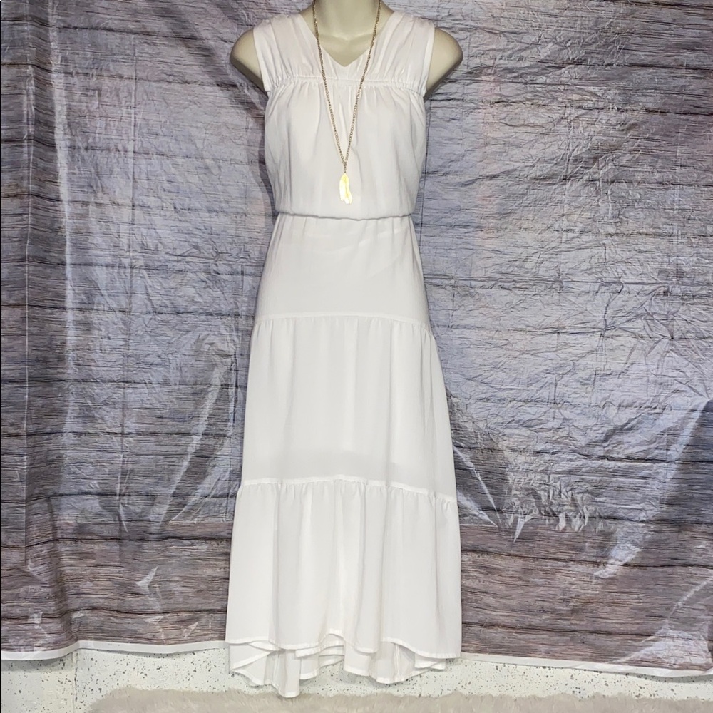 Simply Vera Vera Wang White Tiered Dress